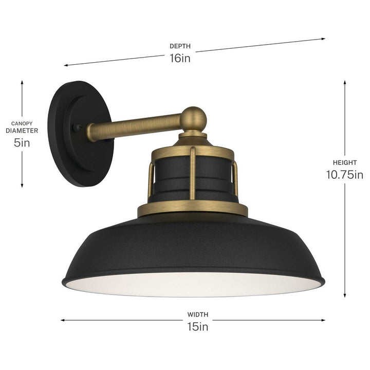 Kichler Canada - 59206NBR - One Light Outdoor Wall Mount - Fielding - Natural Brass
