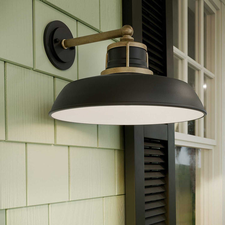 Kichler Canada - 59206NBR - One Light Outdoor Wall Mount - Fielding - Natural Brass