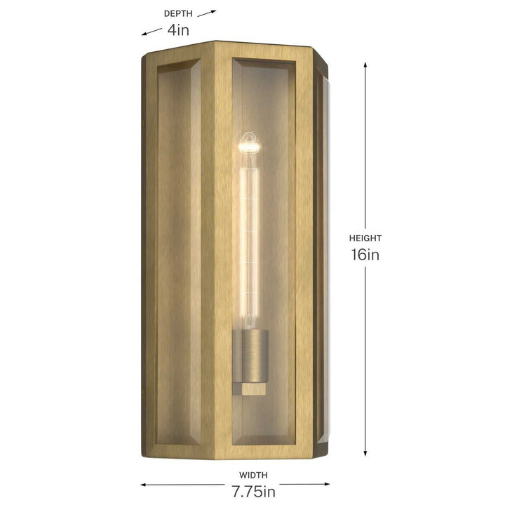 Kichler Canada - 59214NBR - One Light Outdoor Wall Mount - Berens - Natural Brass