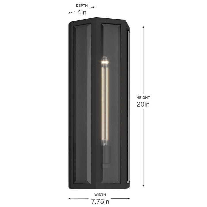 Kichler Canada - 59215BKT - One Light Outdoor Wall Mount - Berens - Textured Black