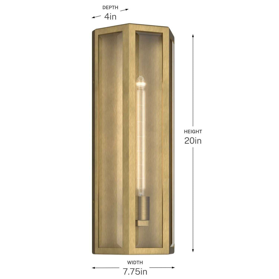 Kichler Canada - 59215NBR - One Light Outdoor Wall Mount - Berens - Natural Brass