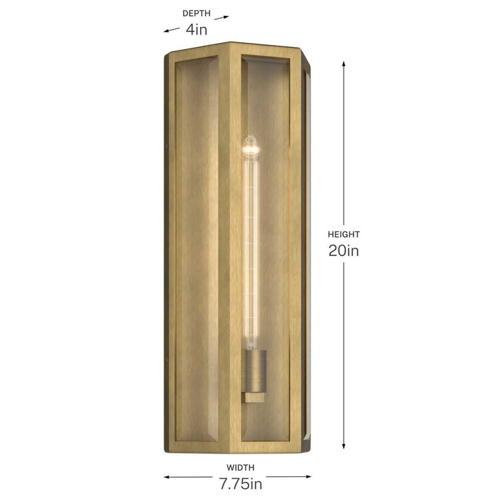 Kichler Canada - 59215NBR - One Light Outdoor Wall Mount - Berens - Natural Brass