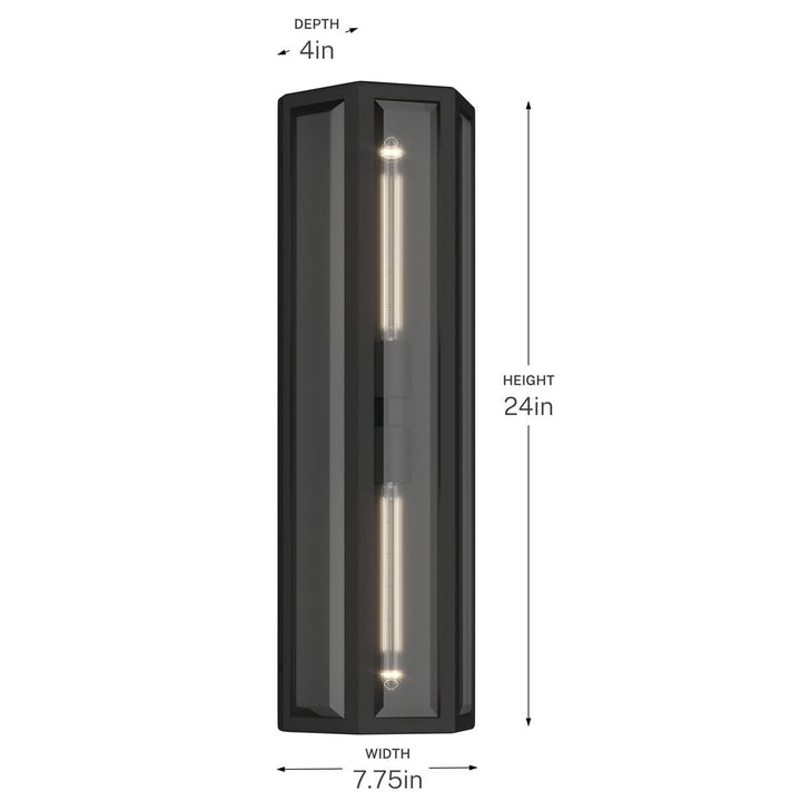 Kichler Canada - 59216BKT - Two Light Outdoor Wall Mount - Berens - Textured Black