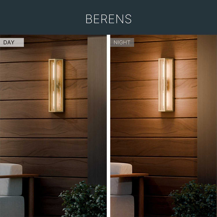 Kichler Canada - 59216NBR - Two Light Outdoor Wall Mount - Berens - Natural Brass