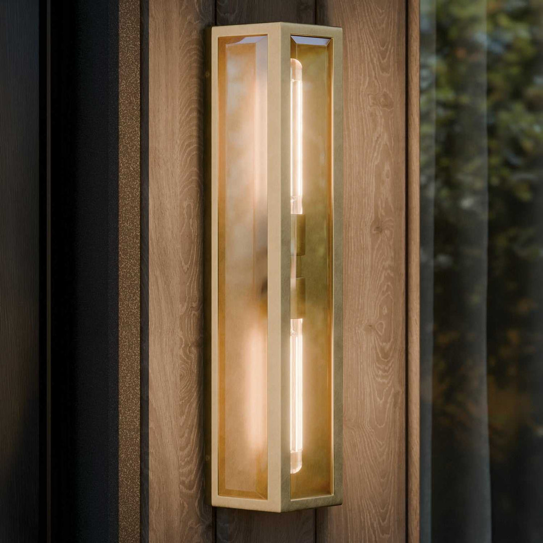 Kichler Canada - 59216NBR - Two Light Outdoor Wall Mount - Berens - Natural Brass