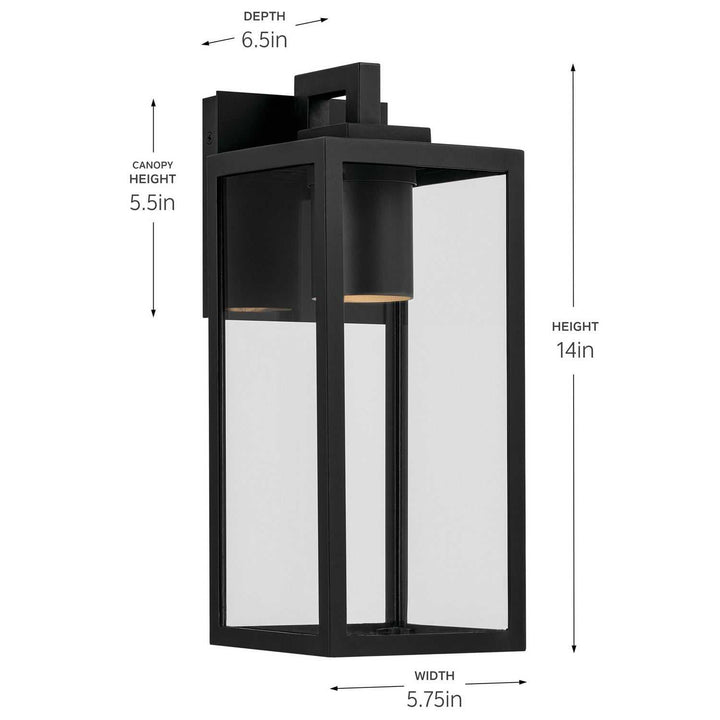 Kichler Canada - 59111BKTDS - One Light Outdoor Wall Mount - Branner - Textured Black