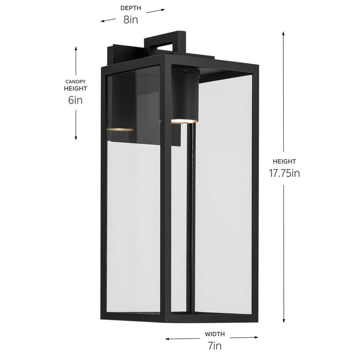 Kichler Canada - 59112BKTDS - One Light Outdoor Wall Mount - Branner - Textured Black