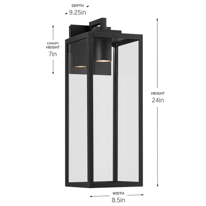 Kichler Canada - 59113BKTDS - One Light Outdoor Wall Mount - Branner - Textured Black