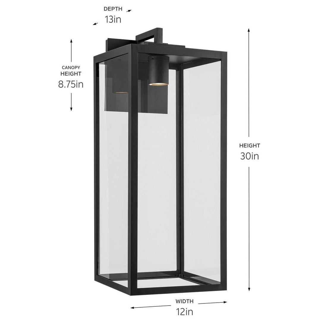 Kichler Canada - 59114BKTDS - One Light Outdoor Wall Mount - Branner - Textured Black
