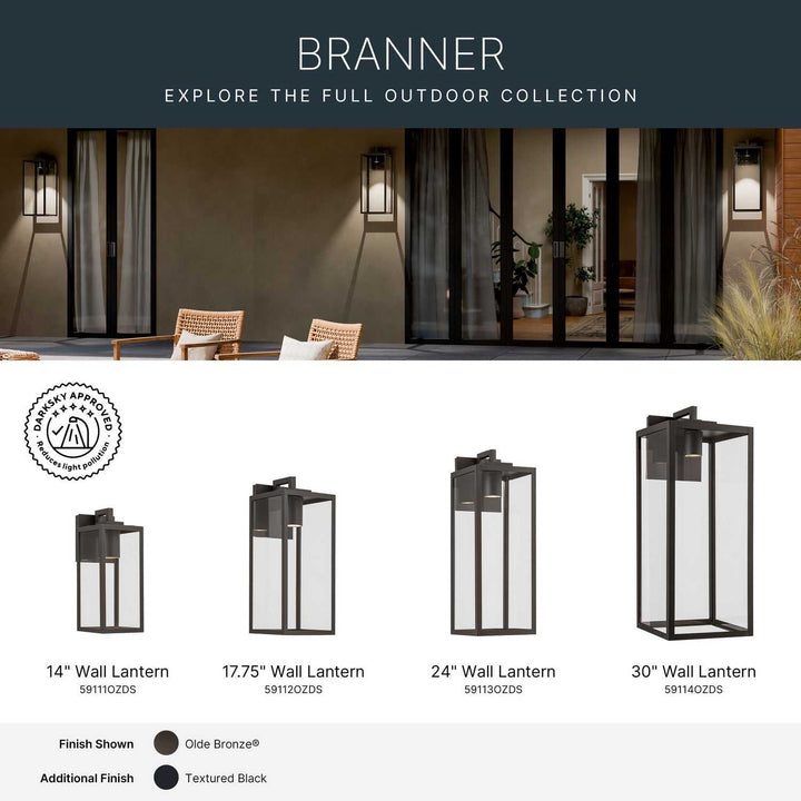 Kichler Canada - 59114OZDS - One Light Outdoor Wall Mount - Branner - Olde Bronze