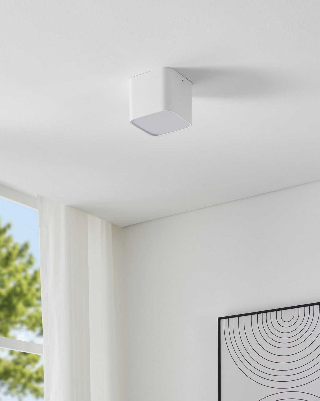 Grimasola LED Flush Mount in White Eglo Canada