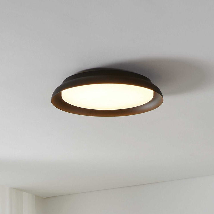 Sebio LED Flush Mount in Black Eglo Canada