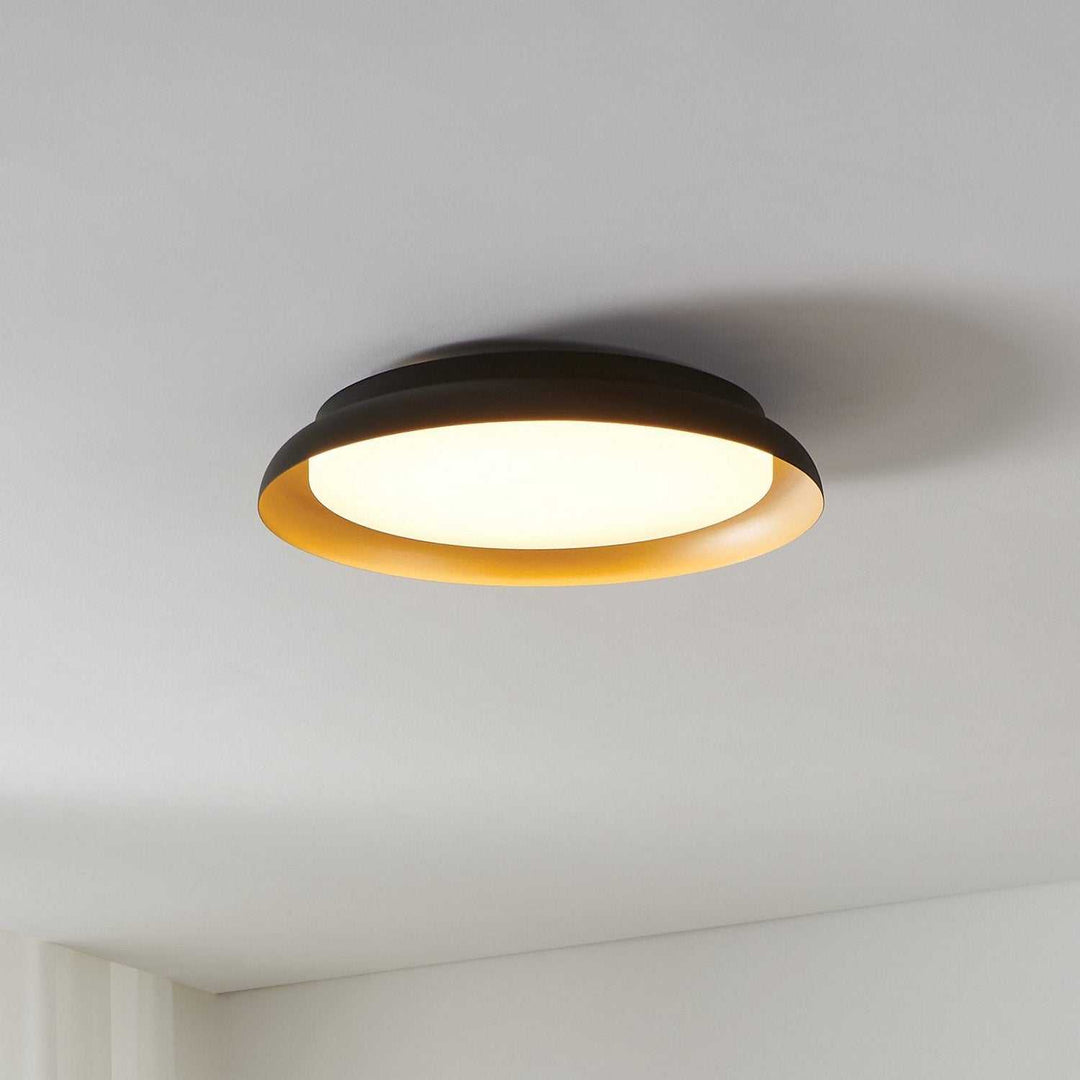 Sebio LED Flush Mount in Black, Gold Eglo Canada