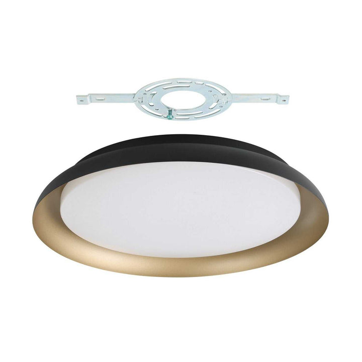 Sebio LED Flush Mount in Black, Gold Eglo Canada