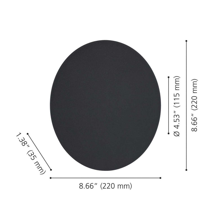 Alamilo LED Wall Sconce in Black Eglo Canada