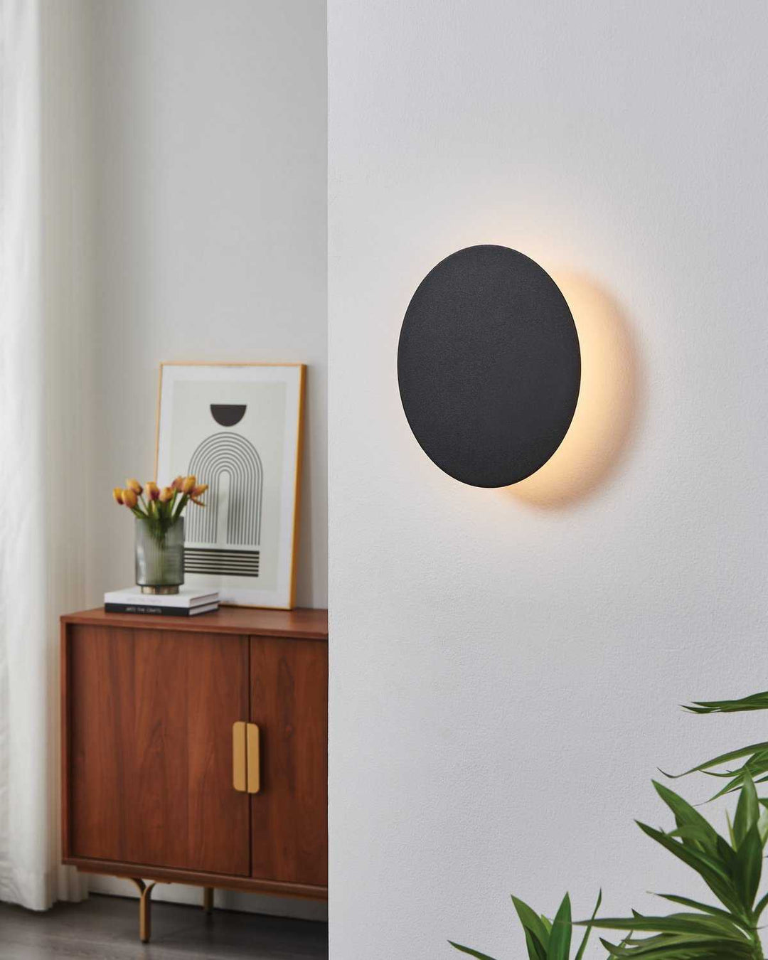 Alamilo LED Wall Sconce in Black Eglo Canada