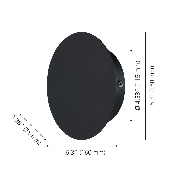 Alamilo LED Wall Sconce in Black Eglo Canada