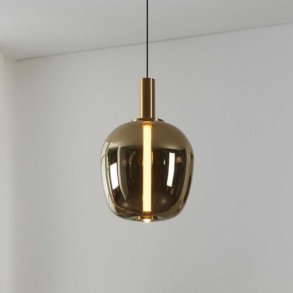Fruitera LED Pendant in Black, Brushed Gold Eglo Canada