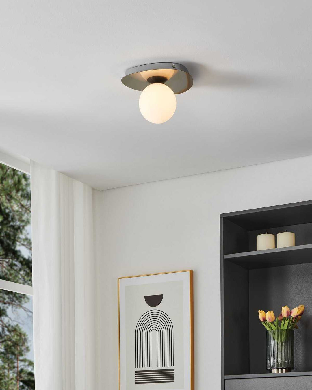Castrovido LED Wall Sconce in Brushed Nickel Eglo Canada