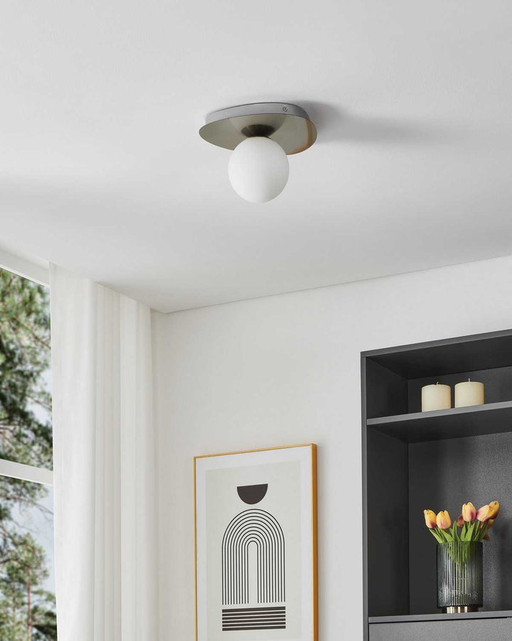 Castrovido LED Wall Sconce in Brushed Nickel Eglo Canada