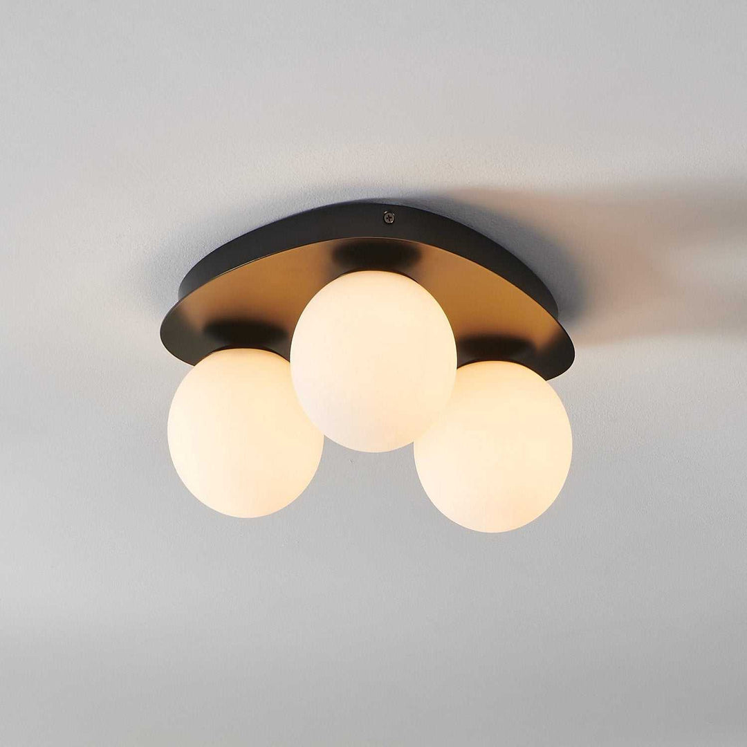 Castrovido LED Flush Mount in Matte Black Eglo Canada
