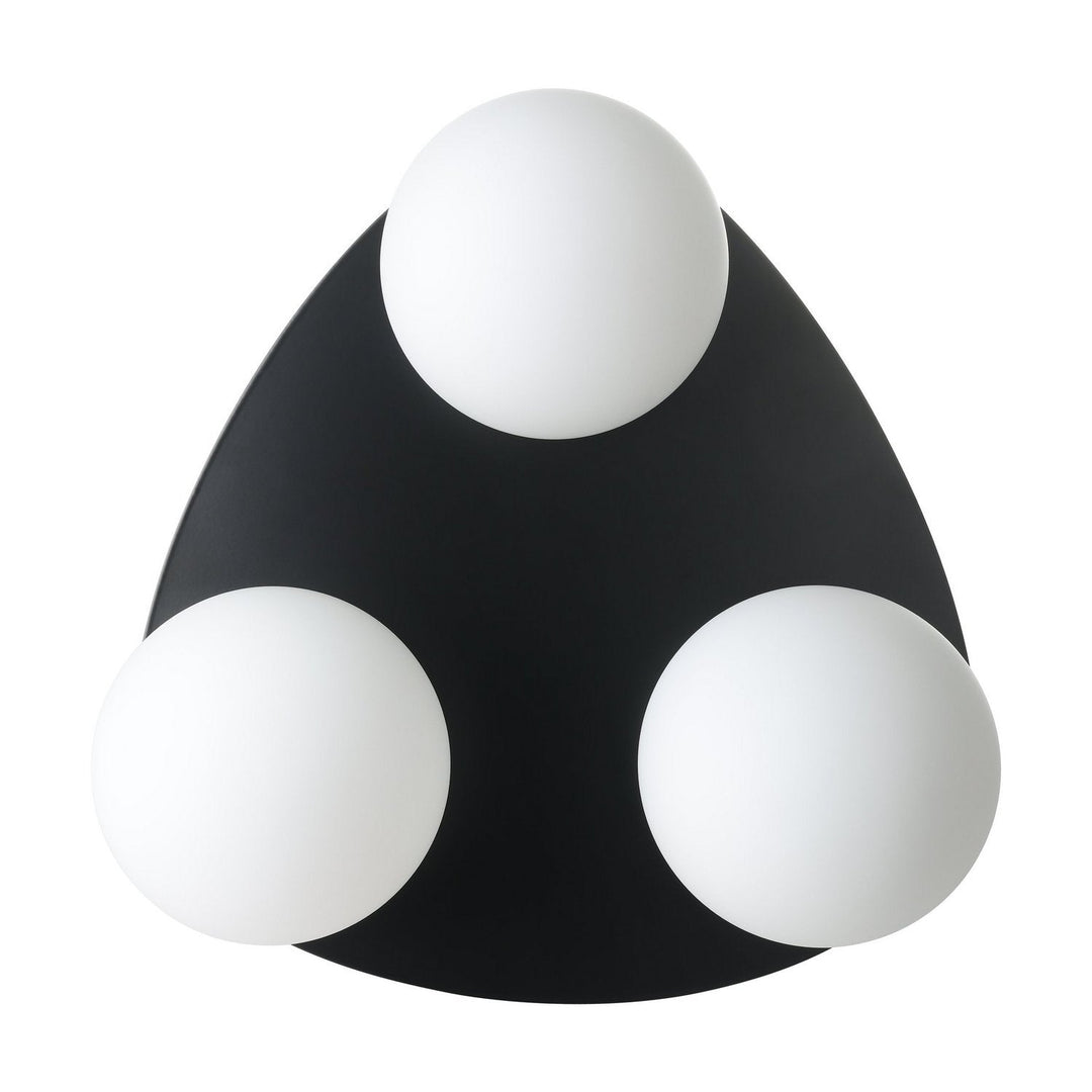 Castrovido LED Flush Mount in Matte Black Eglo Canada
