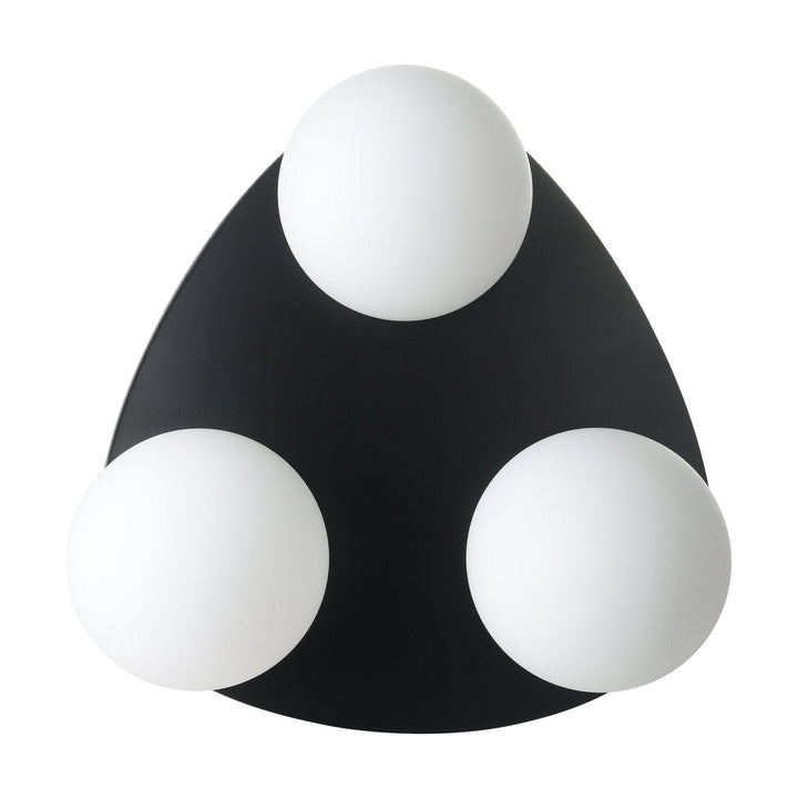 Castrovido LED Flush Mount in Matte Black Eglo Canada
