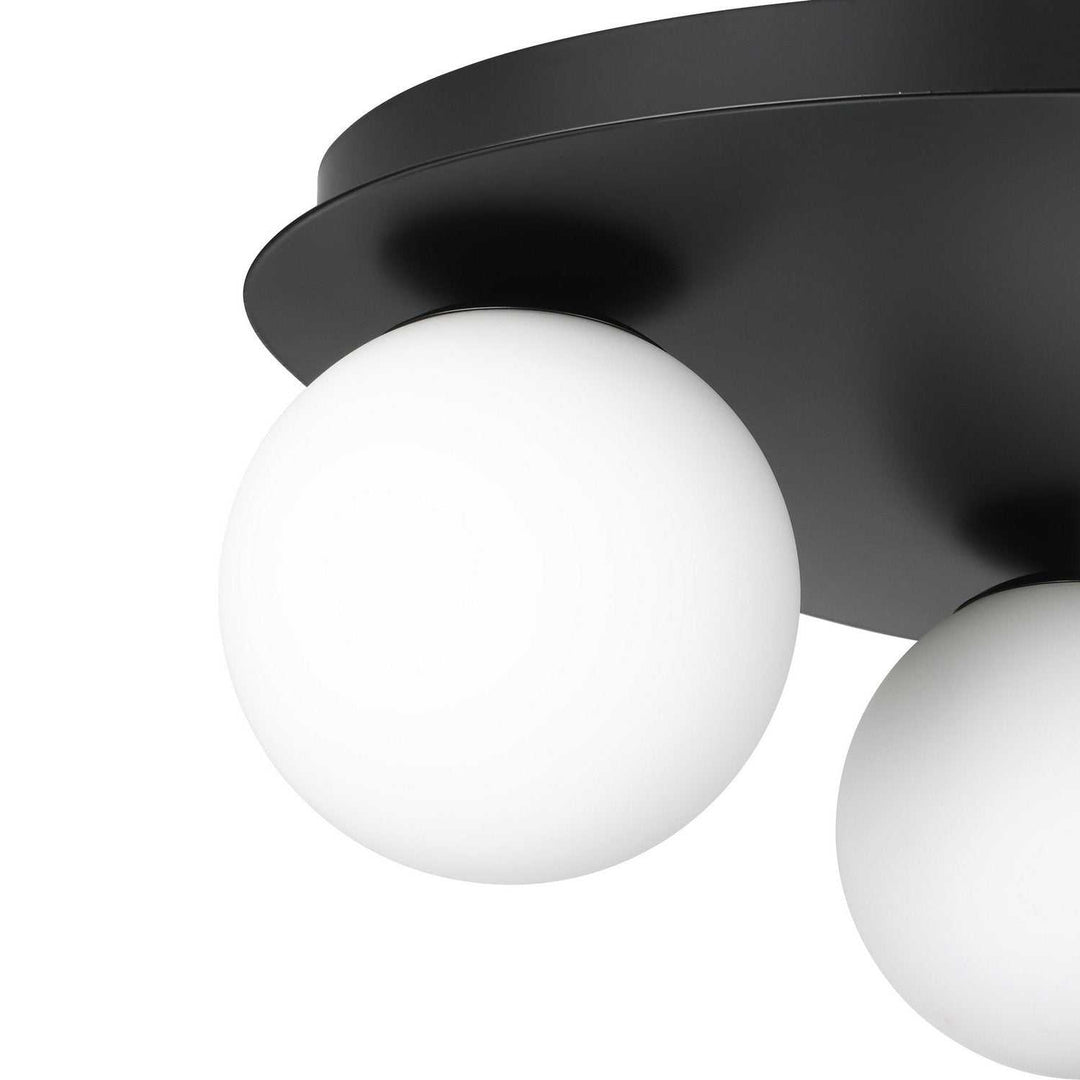 Castrovido LED Flush Mount in Matte Black Eglo Canada
