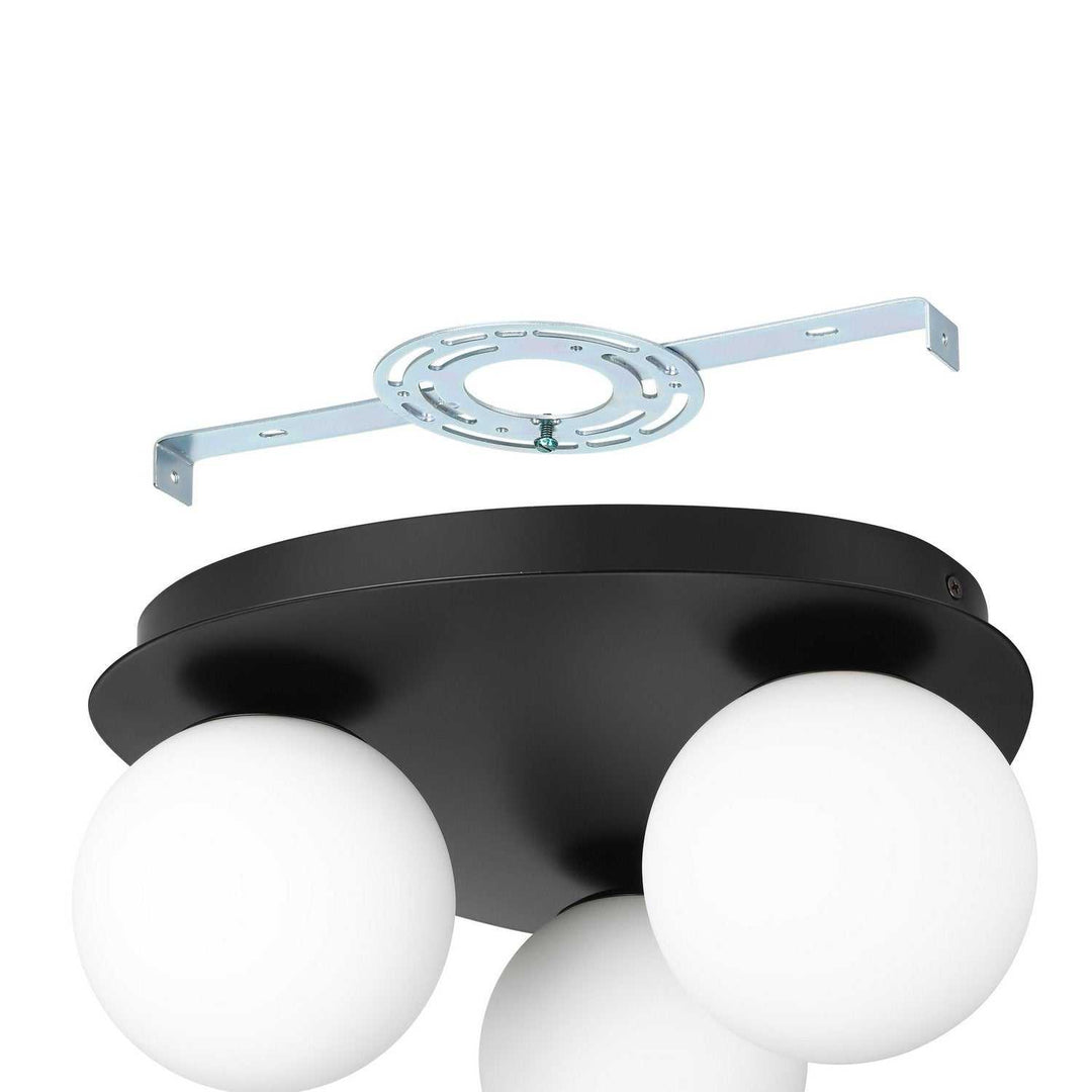 Castrovido LED Flush Mount in Matte Black Eglo Canada