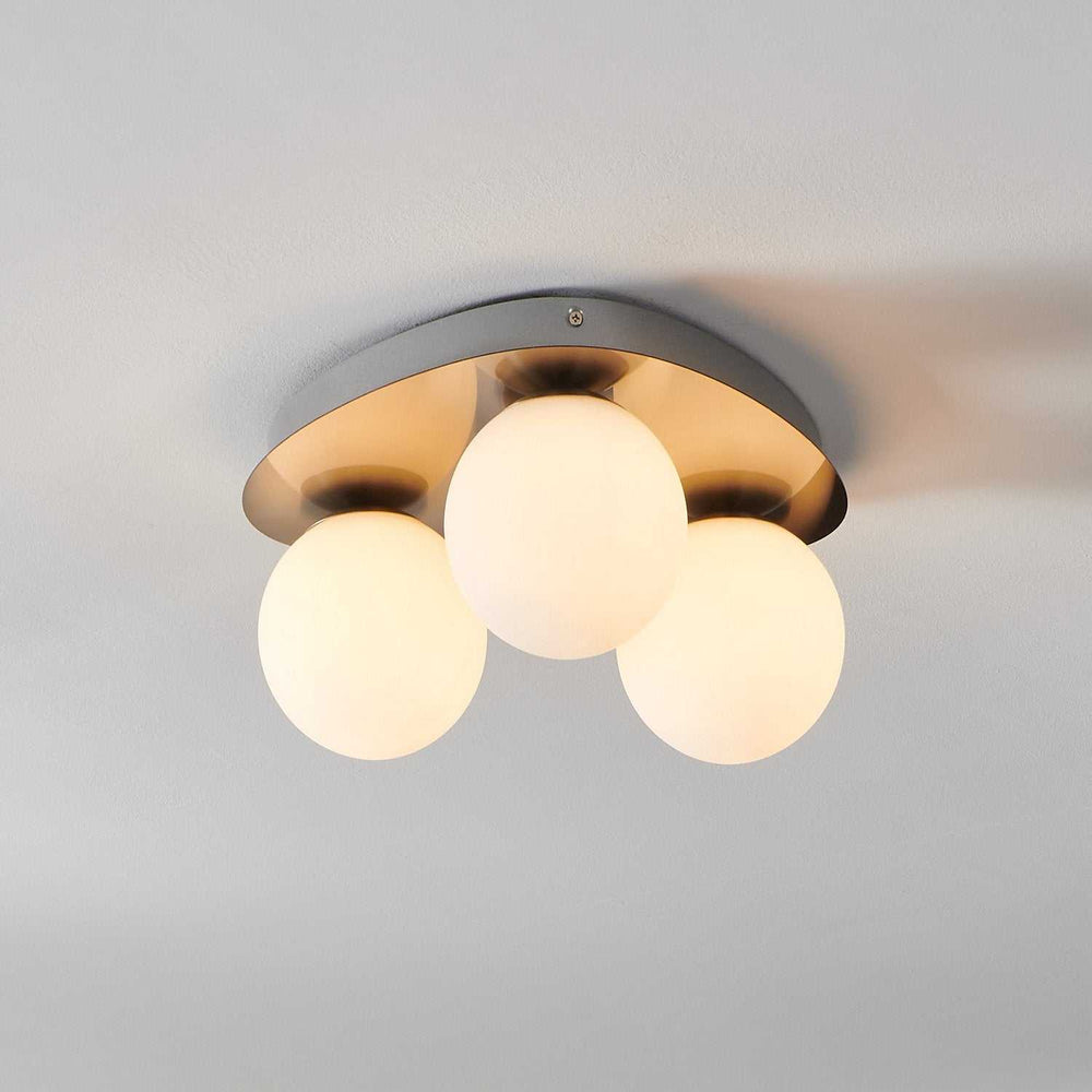 Castrovido LED Flush Mount in Brushed Nickel Eglo Canada