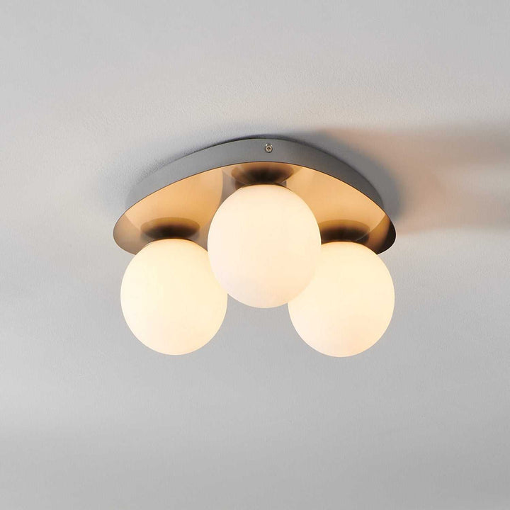 Castrovido LED Flush Mount in Brushed Nickel Eglo Canada