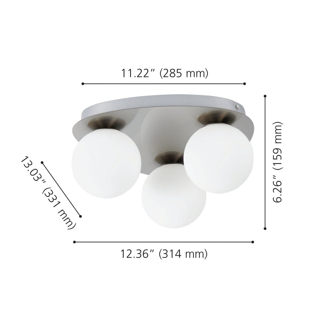 Castrovido LED Flush Mount in Brushed Nickel Eglo Canada
