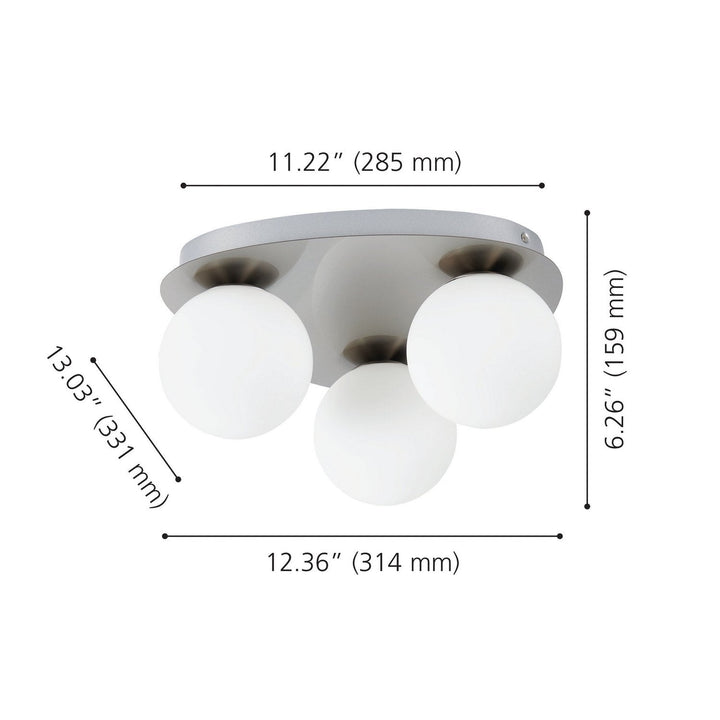 Castrovido LED Flush Mount in Brushed Nickel Eglo Canada