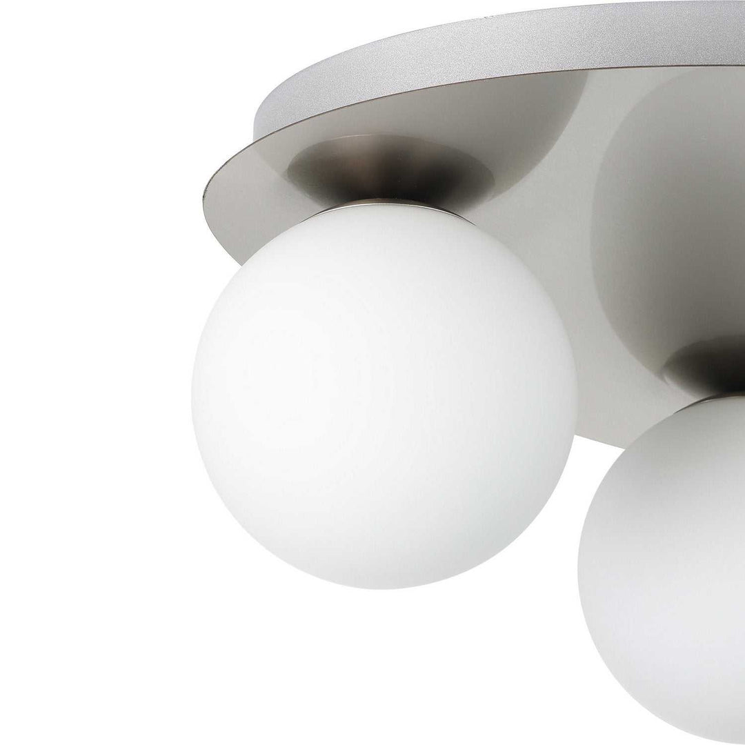 Castrovido LED Flush Mount in Brushed Nickel Eglo Canada