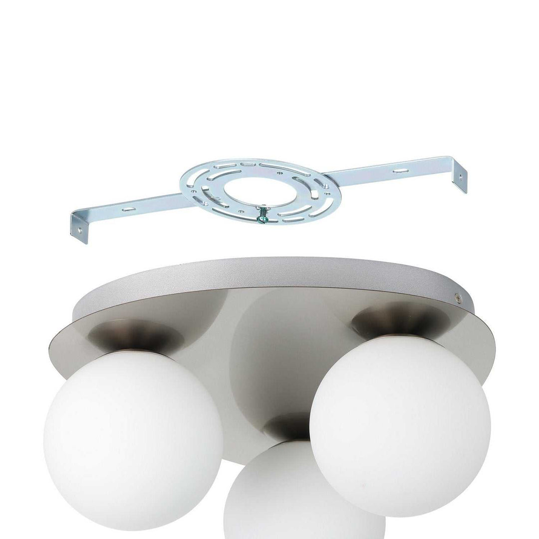 Castrovido LED Flush Mount in Brushed Nickel Eglo Canada