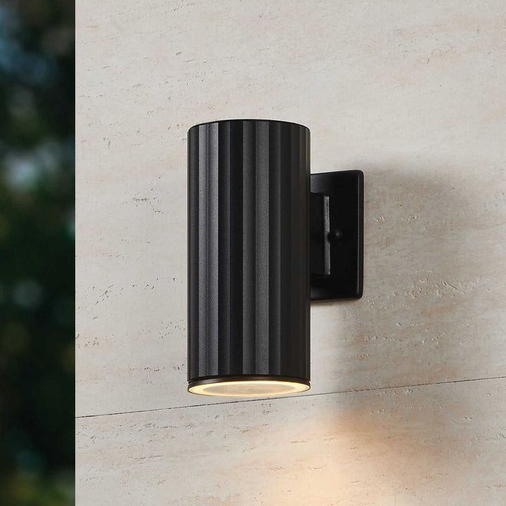 Portillo One Light Exterior Wall Sconce in Black Eglo Canada