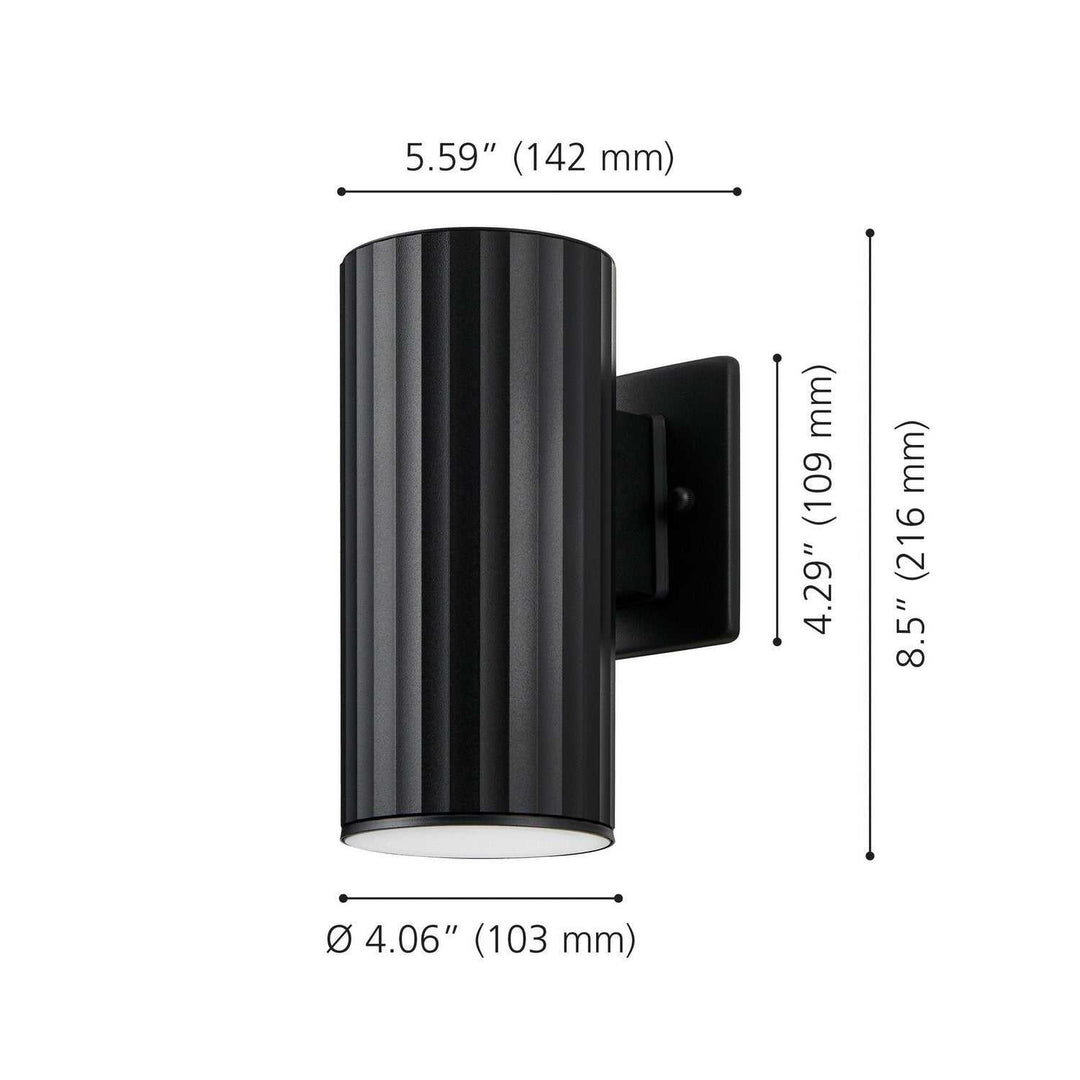 Portillo One Light Exterior Wall Sconce in Black Eglo Canada