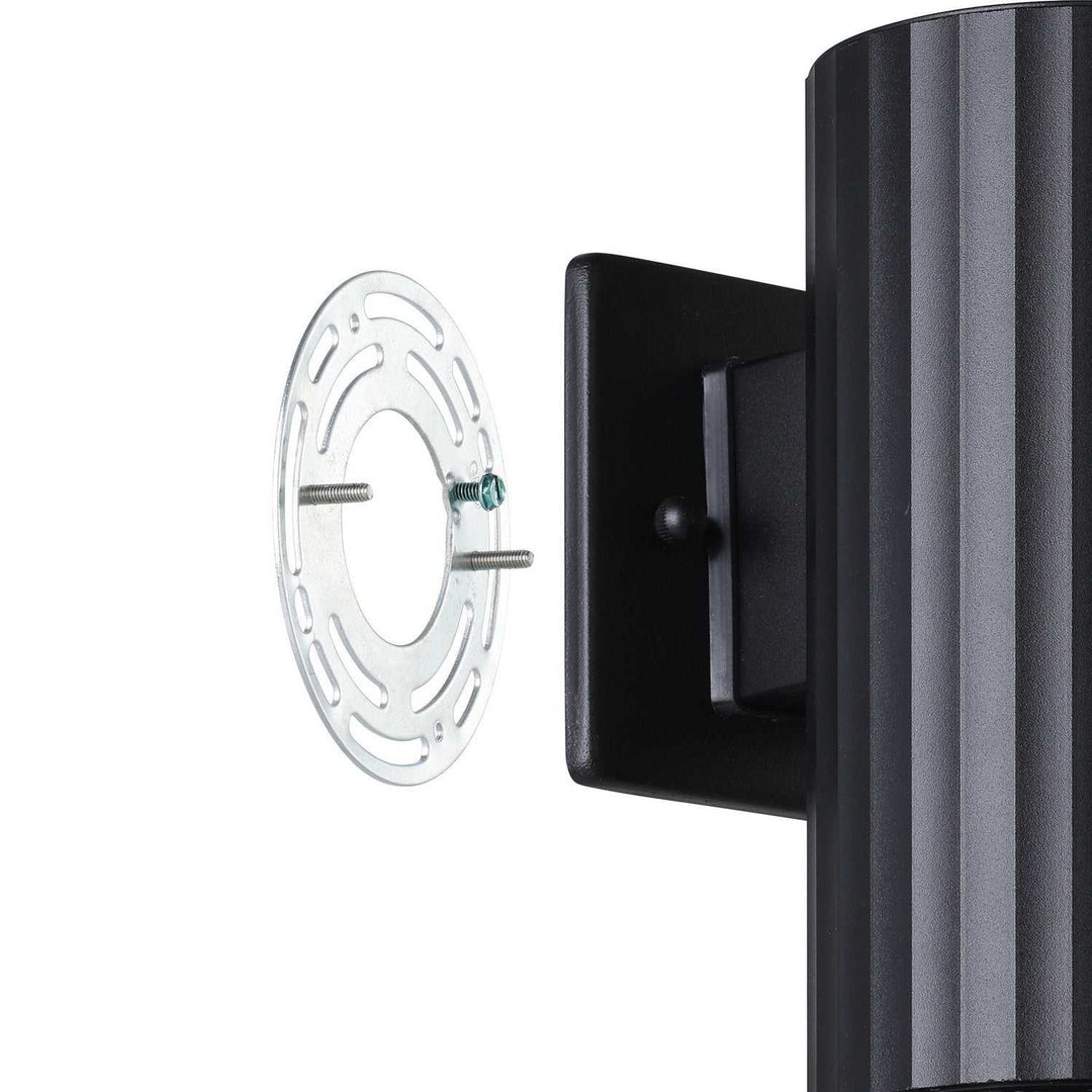 Portillo One Light Exterior Wall Sconce in Black Eglo Canada