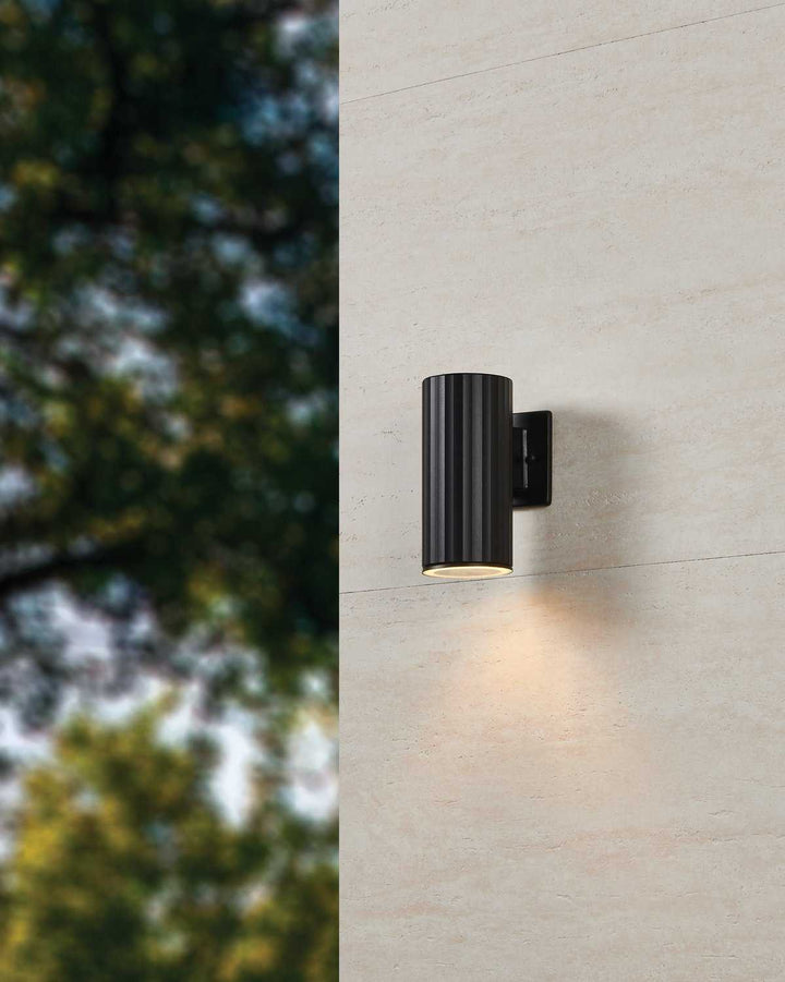 Portillo One Light Exterior Wall Sconce in Black Eglo Canada