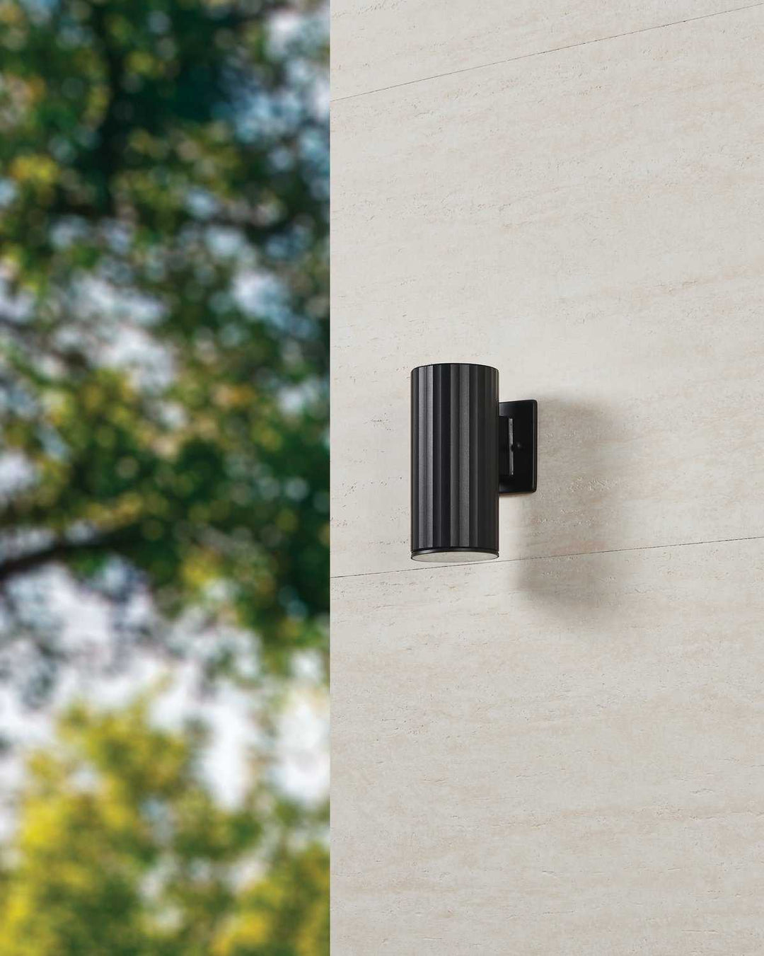 Portillo One Light Exterior Wall Sconce in Black Eglo Canada