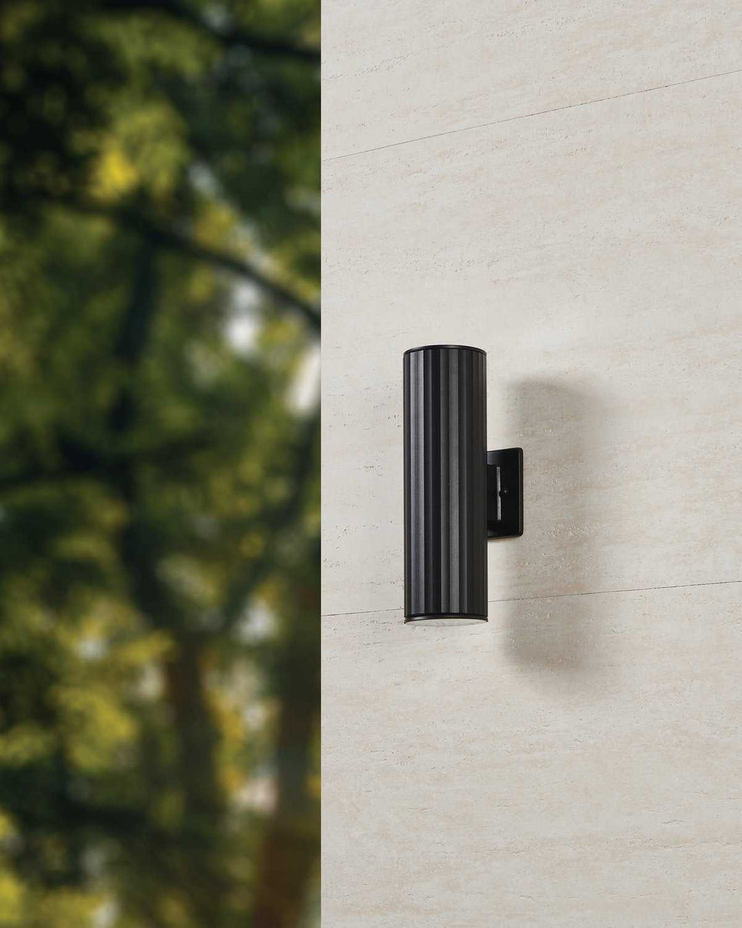 Portillo Two Light Exterior Wall Sconce in Black Eglo Canada
