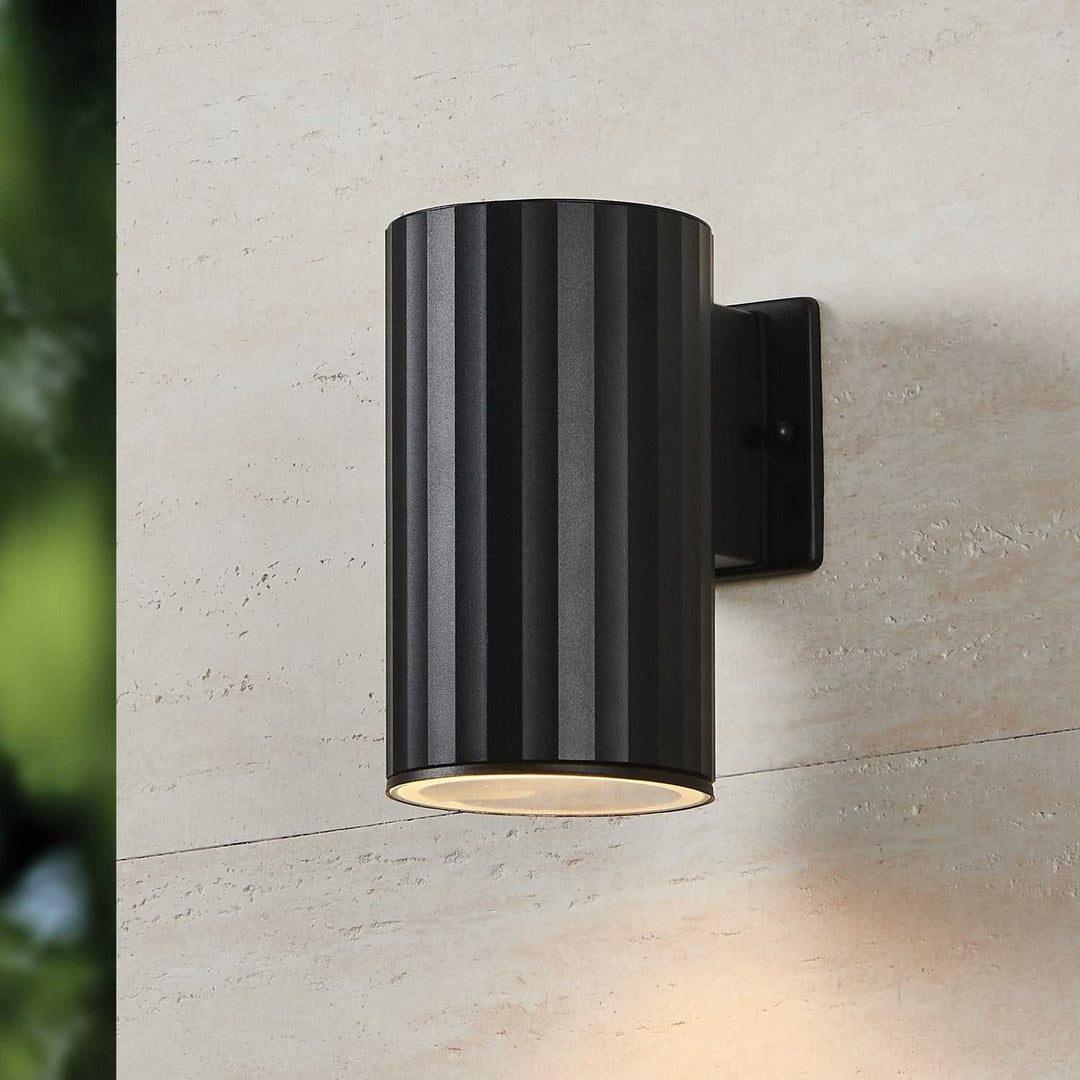 Portillo One Light Exterior Wall Sconce in Black Eglo Canada