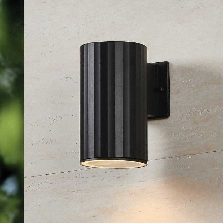 Portillo One Light Exterior Wall Sconce in Black Eglo Canada
