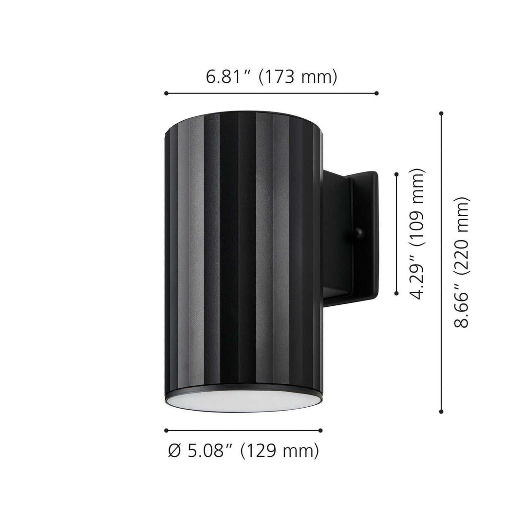 Portillo One Light Exterior Wall Sconce in Black Eglo Canada