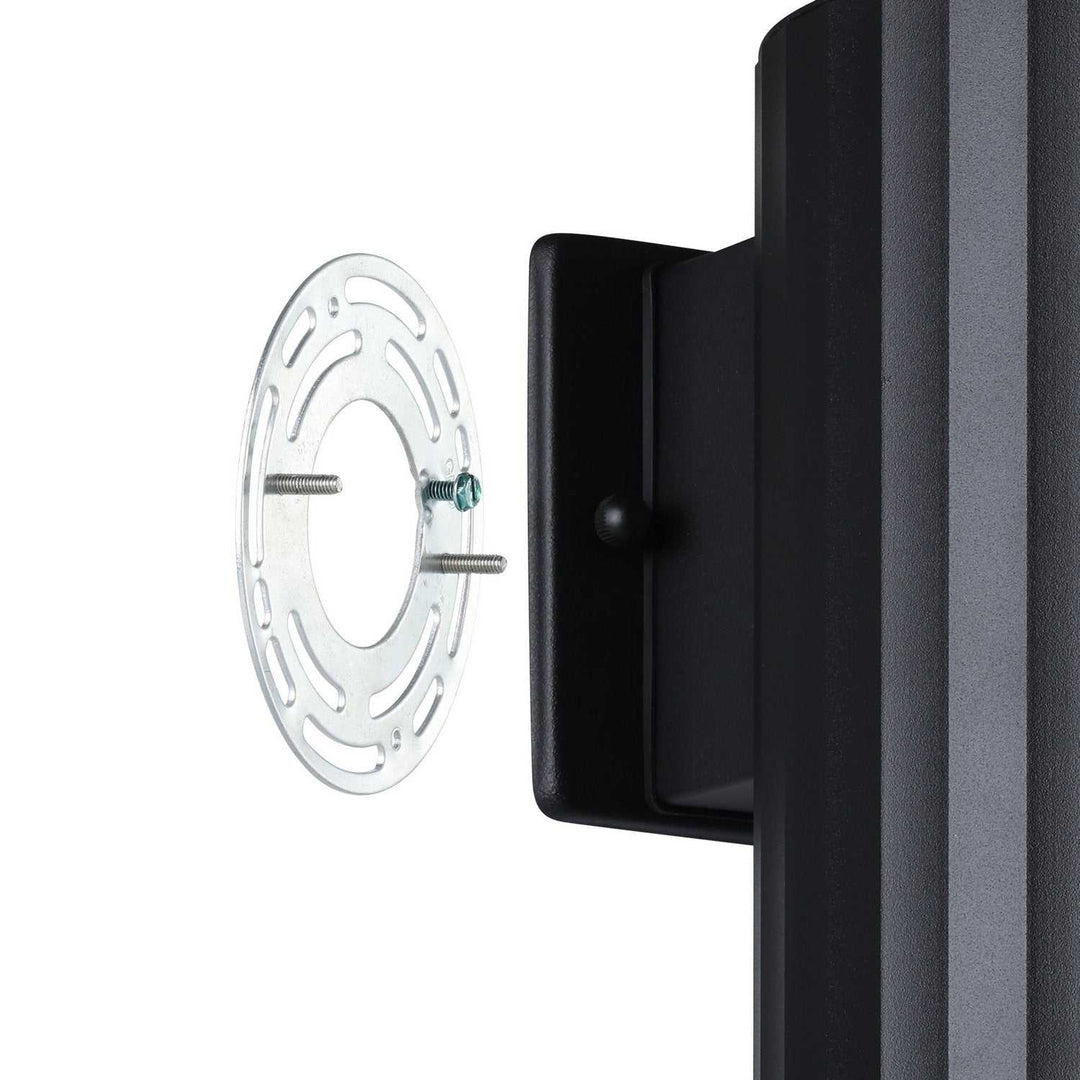 Portillo One Light Exterior Wall Sconce in Black Eglo Canada