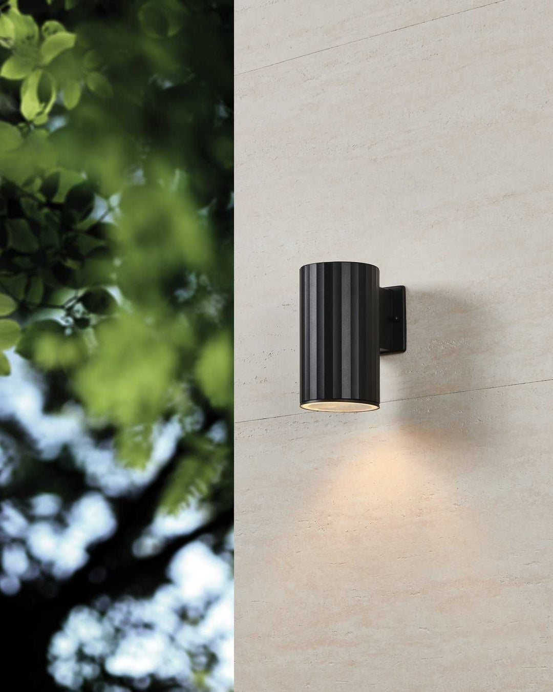 Portillo One Light Exterior Wall Sconce in Black Eglo Canada