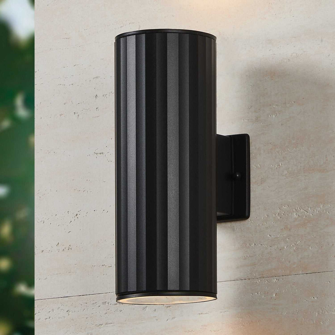 Portillo Two Light Exterior Wall Sconce in Black Eglo Canada