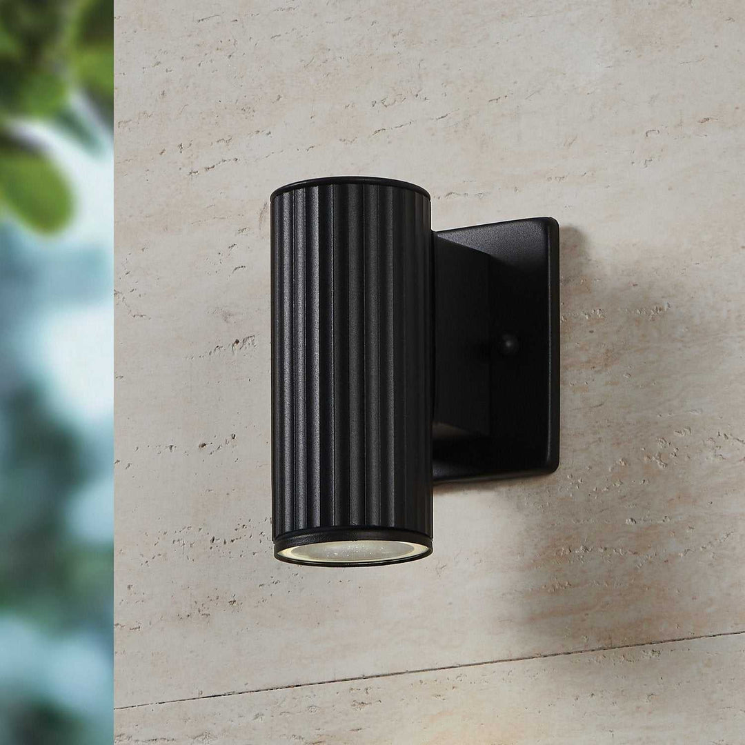 Portillo One Light Exterior Wall Sconce in Black Eglo Canada