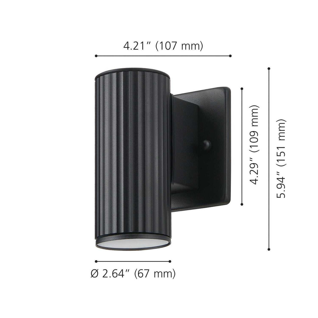 Portillo One Light Exterior Wall Sconce in Black Eglo Canada