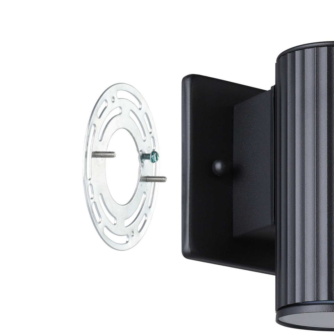 Portillo One Light Exterior Wall Sconce in Black Eglo Canada